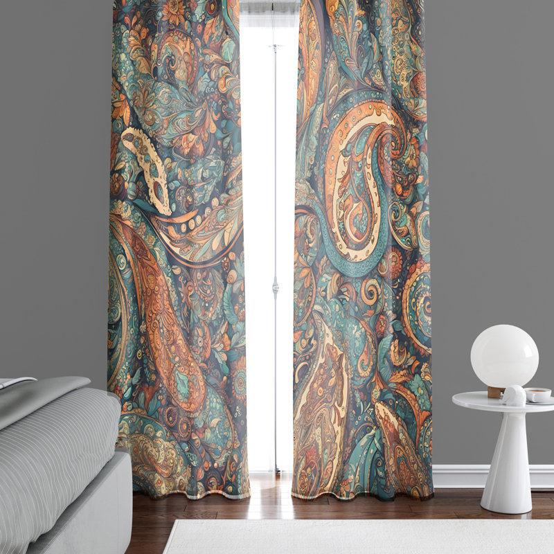 Paire de rideaux semi-transparents en polyester Brigette, L 20 po x L 82 po