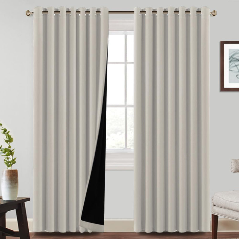 Blackout Curtain Pair, Pumice Stone
