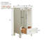 Armoire de salle de bain autoportante blanche entièrement assemblée de 18 po avec plateau en céramique