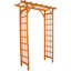 Arche de mariage en bois brun avec passe-tringle 78,5 po Sharleen