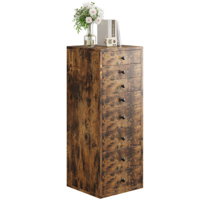 8-Drawer Dresser, Tall Narrow Storage Chest, Small Space Organizer by Ebern Designs