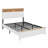 The Rustic Farmhouse Bed Frame With Storage Headboard Comes With A Built-In Charging Station-222310251