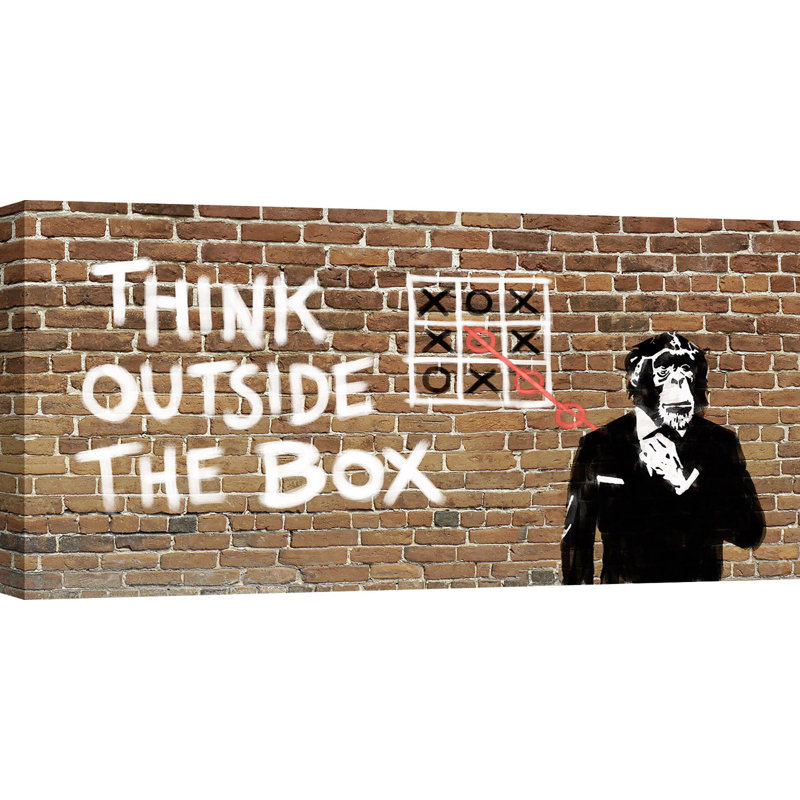 Think Outside Of The Box - Wrapped Canvas Print, 60cm H x 120cm W x 4cm D