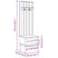 Hall Tree 50cm Wide-892910862