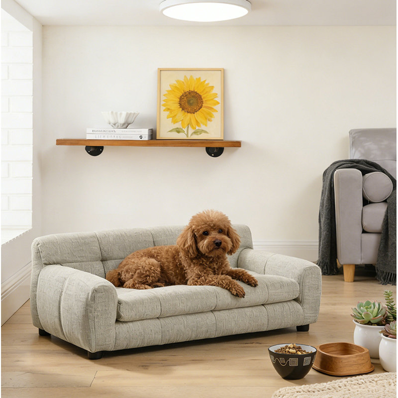 Elevated Dog Sofa Bed Pet Sofa, Beige