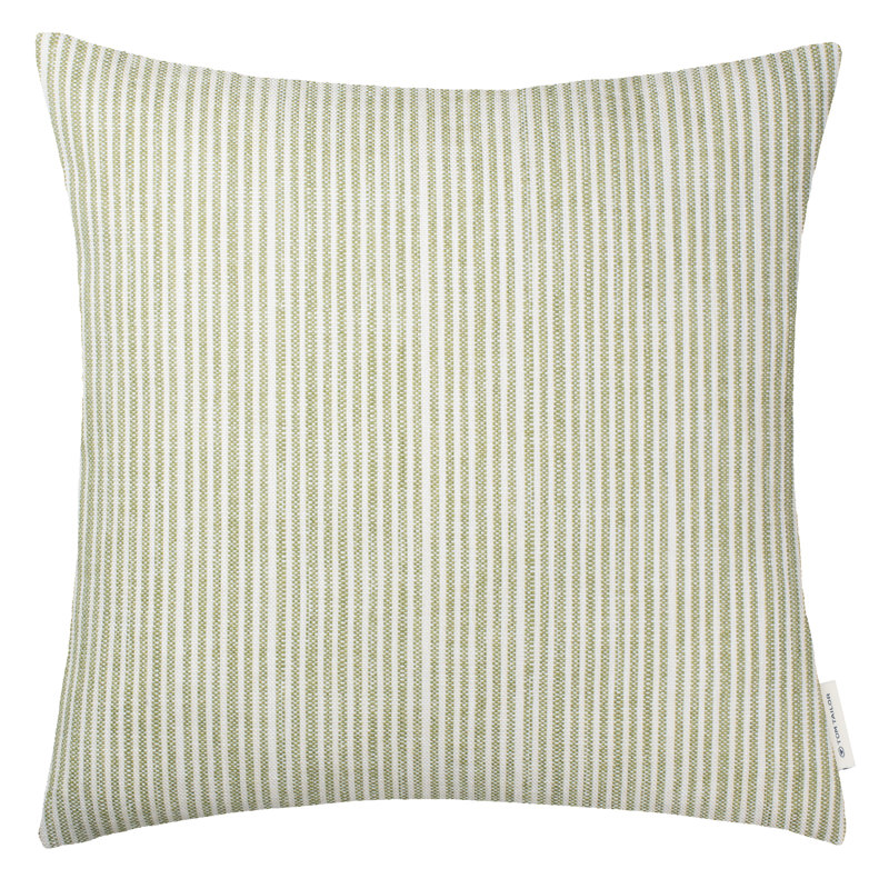 Striped Square Cushion Cover, Green
