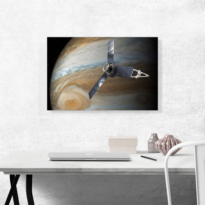 " NASA Juno Space Satellite And Great Red Spot "
