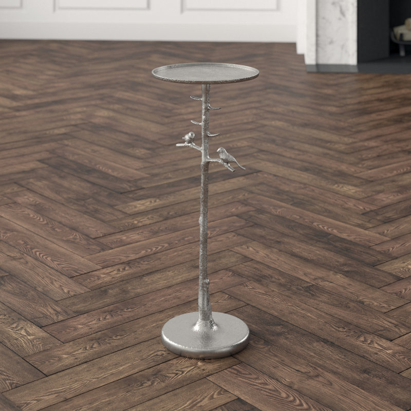 Piaf End Table, Polished Nickel