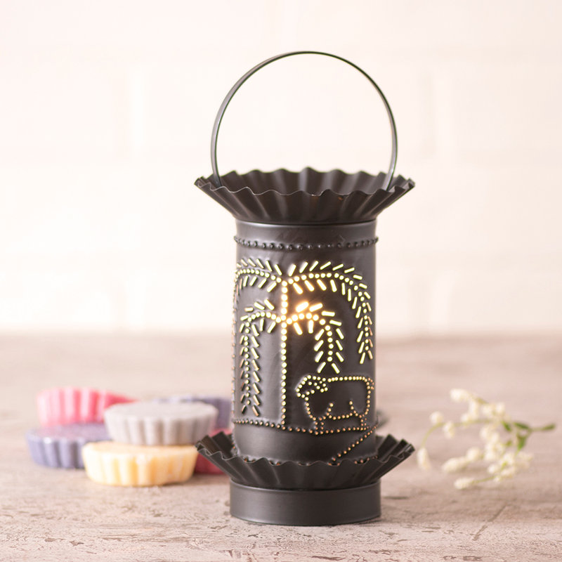 Bougie à fusion de cire sans parfum willow et ovine, Noir bouilloire