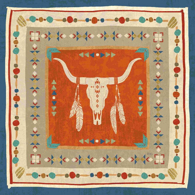 Southwest At Heart Tile I, H 12 po x l 12 po, Non, Cadre simple érable érable