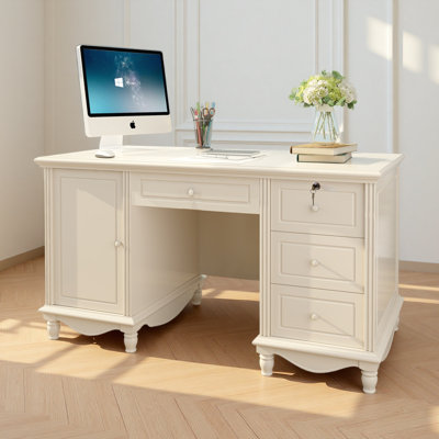 Bureau moderne en bois massif de chêne