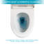 Toilettes allongées à attache étroite (siège inclus)