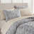 -Piece Cal King Bedding Sets, Polyester Microfiber Modern Grey Comforter Set