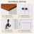 76.7'' Modern Farmhouse Hall Tree With Bench And 4-Door Storage Cabinet-578156871