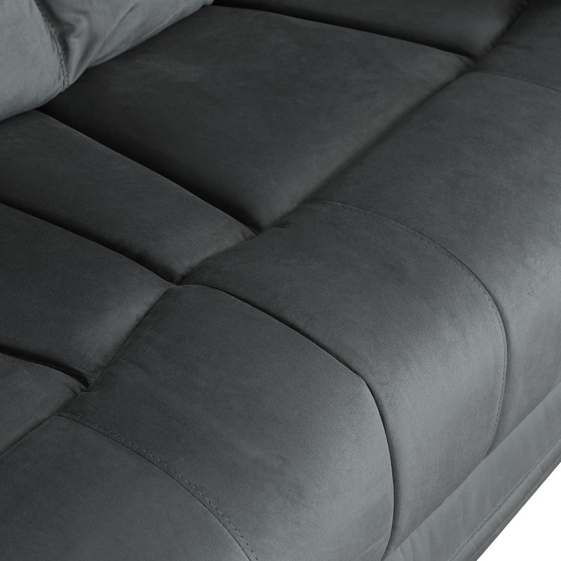 Causeuse inclinable en tissu de microfibre Global United, Gris