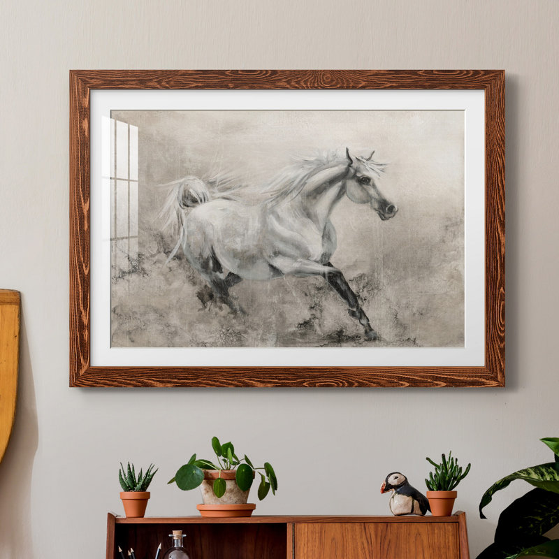 Majestic Stallion I - Reproduction de cadre photo sur papier, Papier encadré érable, H 37,5 po x l 27,5 po x P 1,5 po