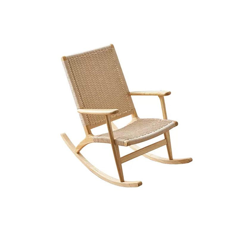 Chaise berçante simple en bois massif