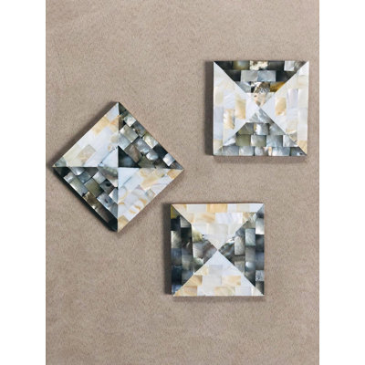 Stoneware Square 4 Piece Coaster Set