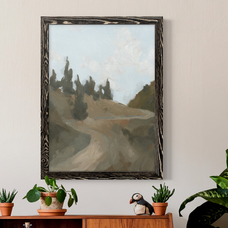 Toile encadrée West Trail, H 23 po x l 32 po x P 1 po, Cadre noir