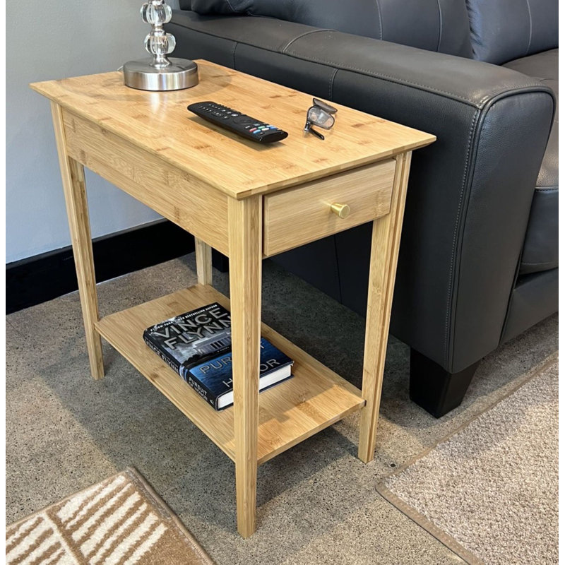 Amreece End Table with Storage, Natural