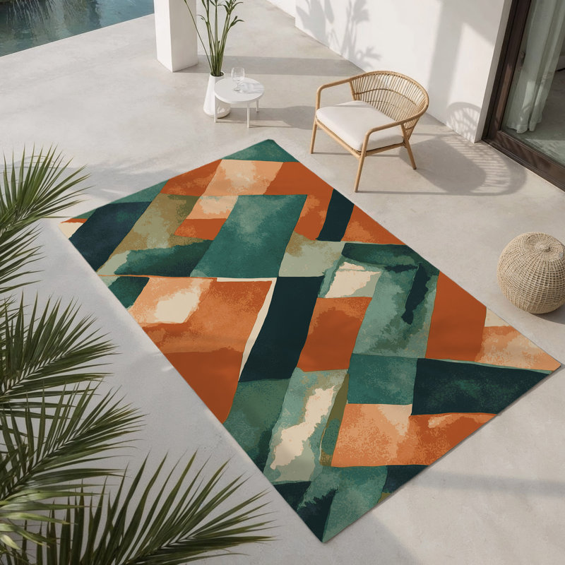 Tapis intérieur et extérieur Sandstone Serpents, Rectangle 1 pi 6 po x 2 pi 6 po