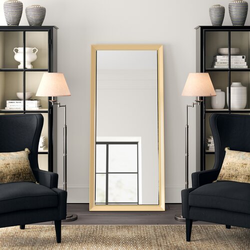 Greyleigh™ Marquette Wood Rectangle Floor Mirror | Wayfair