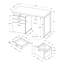 Bureau d'ordinateur, bureau personnel, ordinateur portable, installation à gauche, à droite, tiroirs de rangement, L 48 po, travail, stratifié gris, métal gris, contemporain, moderne