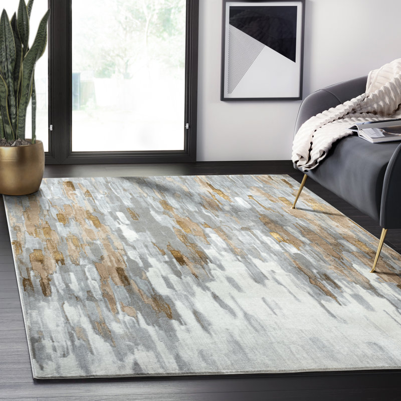 Dilon Abstract Indoor Rug, Rectangle 4' x 6'