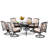 Leonard 6 - Person Patio Dining Set with Rectangular Table