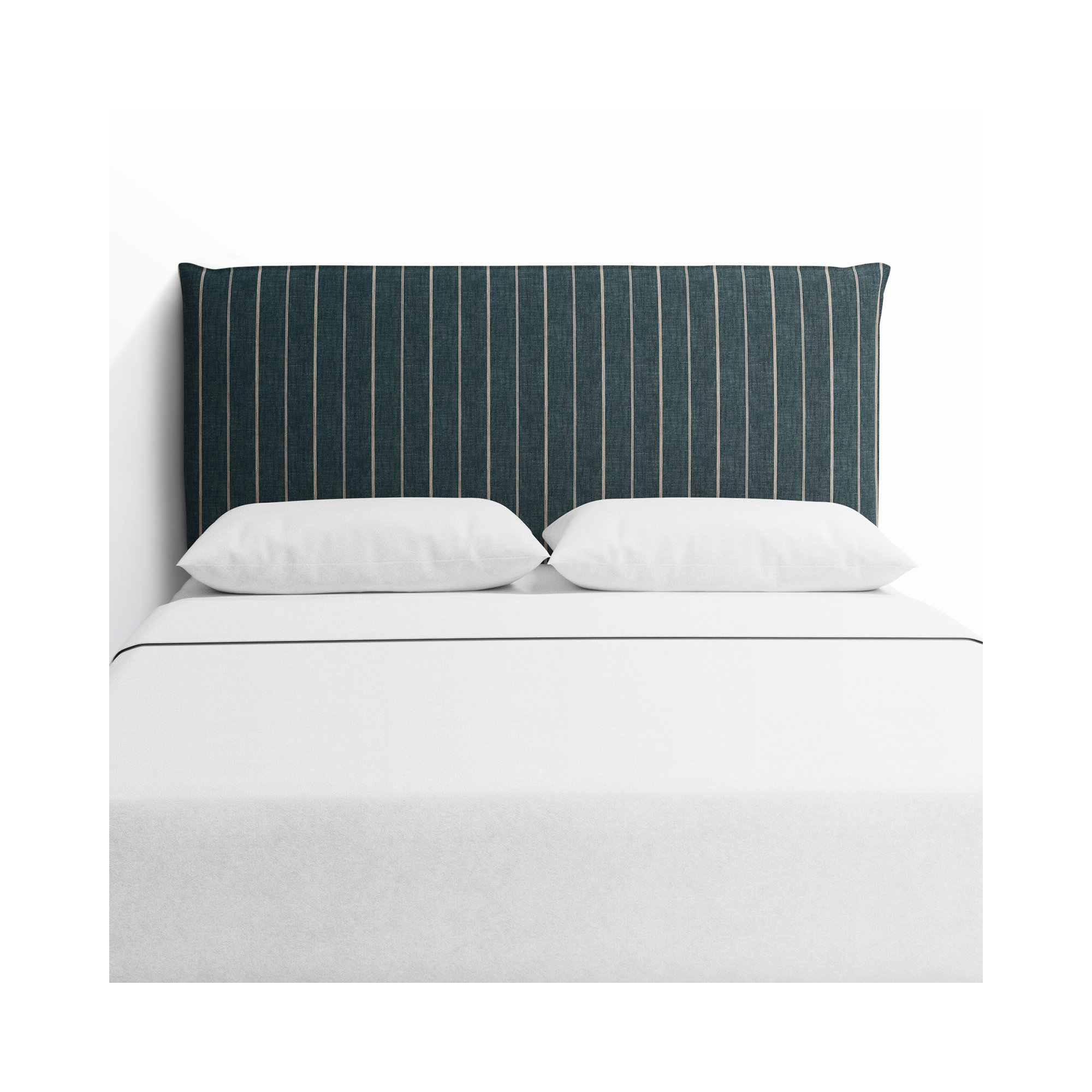 Bessinger Headboard, California King, Fritz Indigo Stripe
