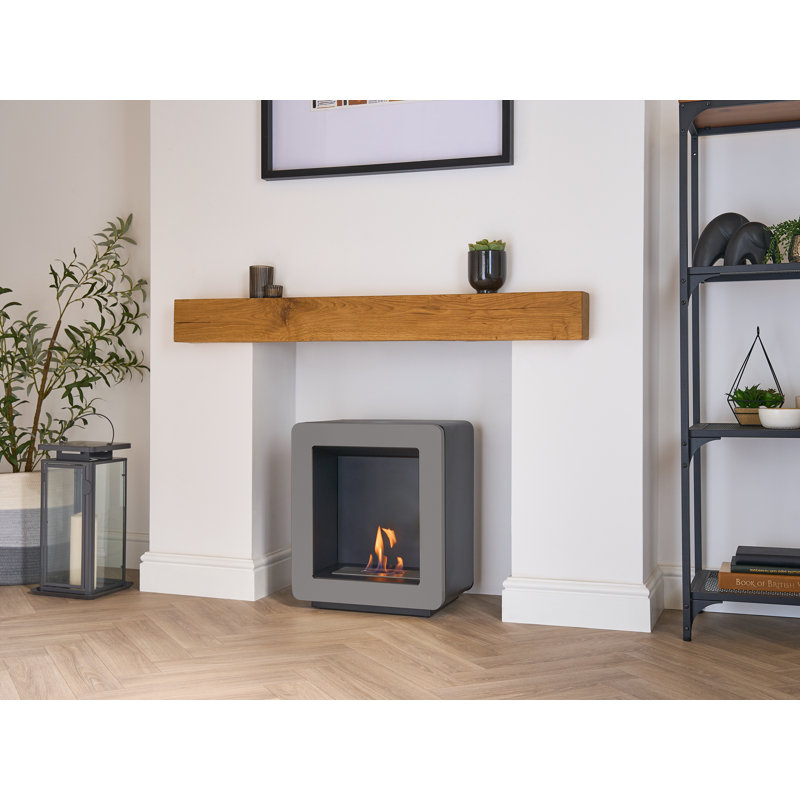 Adam 45cm W Black Bio-Ethanol Stove, Grey