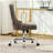 Modern Chenille Upholstered Tufted Button Home Office Chair, Adjustable Desk Chair Swivel Office Chair-99133323