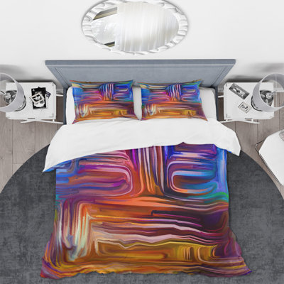Color Fusion V - Ensemble de housse de couette moderne - Microfibre de polyester