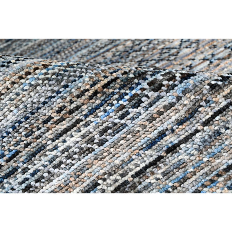Hand Woven Wool Striped Area Rug