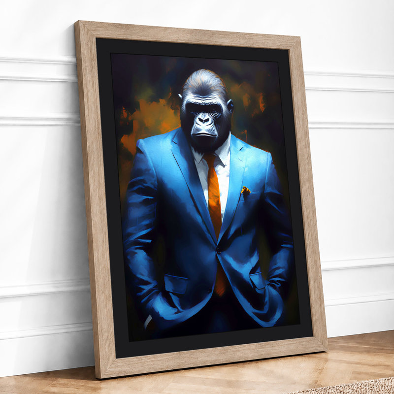 Dignified Primate Modern - Print, A1 - 84.1 x 59.4 cm, Oak