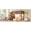 Lit mezzanine simple avec glissière d'escalier et lumières DEL Lumi Slide-130995039-130995040