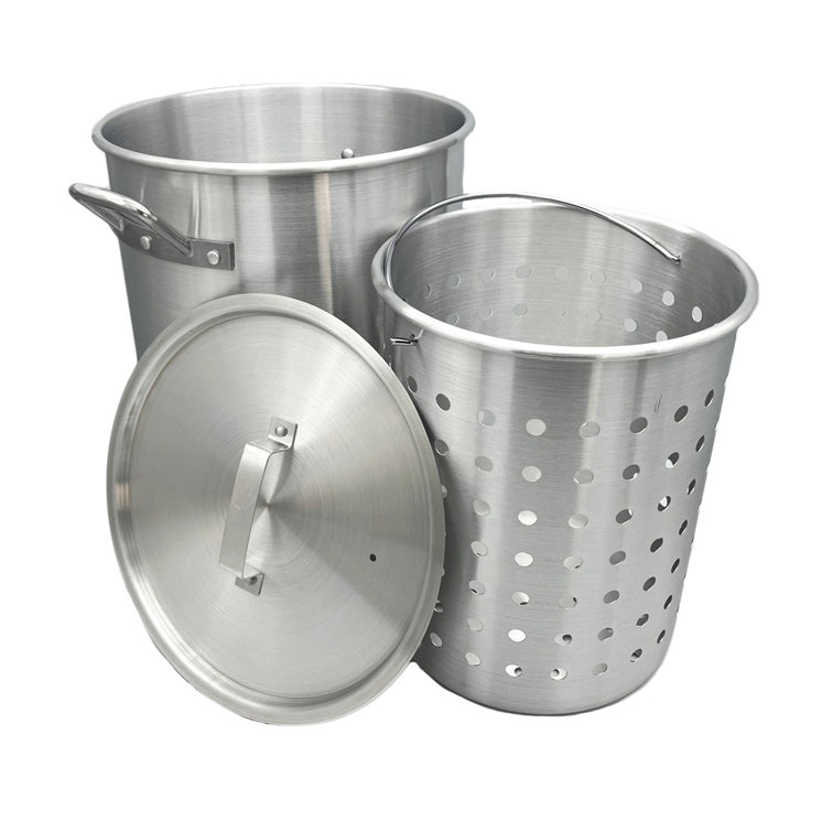 Pot Stainless Steel 42 Quart with Strainer Basket StockPot