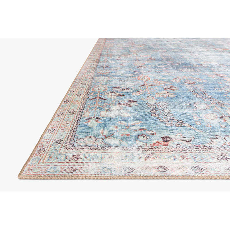 Tapis carré bleu clair à tissage carré 1 pi 6 po x 1 pi 6 po Georgitte