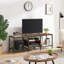 Meuble télé industriel pour téléviseur de 65 po ou moins Pursley, meuble audio-vidéo brun avec tablettes de rangement, meuble télé rustique pour salon, chambre à coucher ou salle de jeux-120781554-120781564