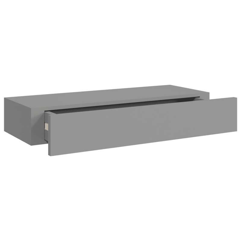 Azarie 2 Piece Floating Shelf, 3.94cm H x 23.6cm W x 23.5cm D, Grey