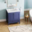 Meuble-lavabo autoportant avec lavabo, armoire de rangement à cadre en bois avec porte à fermeture en douceur, rangement de salle de bain pour la maison