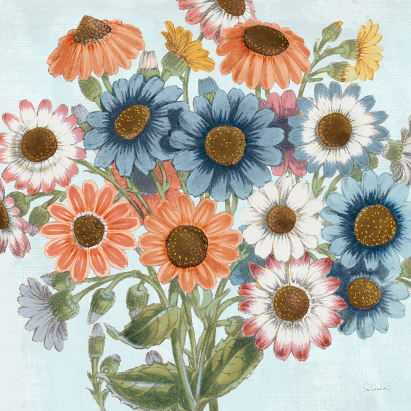 «Fresh Midsummer I» par Sue Schlabach - peinture sur toile tendue, H 30 po x l 30 po x P 1,25 po