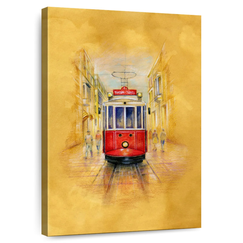 Mehar vÑ¬8stiklal Caddesi Red Tram, 45" H x 30" W