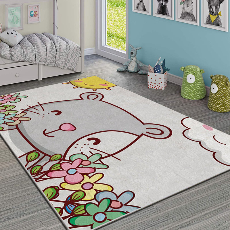 Tapis luxueux (4 pi x 6 pi), 100% polyester, 740 g / m² | Éponge stratifiée antidérapante pour le confort | Antibactérien, facile à nettoyer, lavable à la machine à 86 ° F | Parfait pour le salon et la chambre à coucher