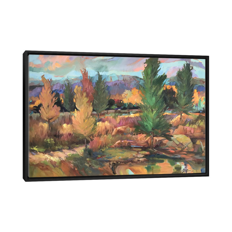 Teller County Eastern Oklahoma 1 Piece Wall Art on Canvas, 45.72 cm H x 66.04 cm W x 4.445 cm D, Black