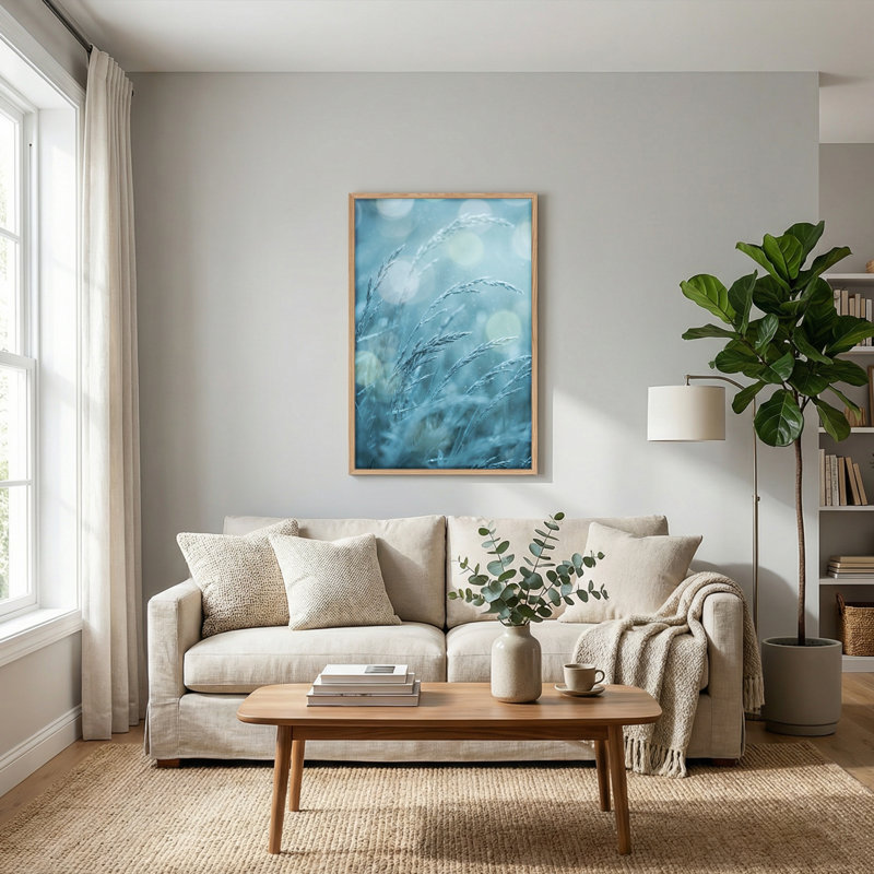 «Blue Grass», reproduction d'art sur toile, ensemble de 1, Natural, 48"H x 32"W