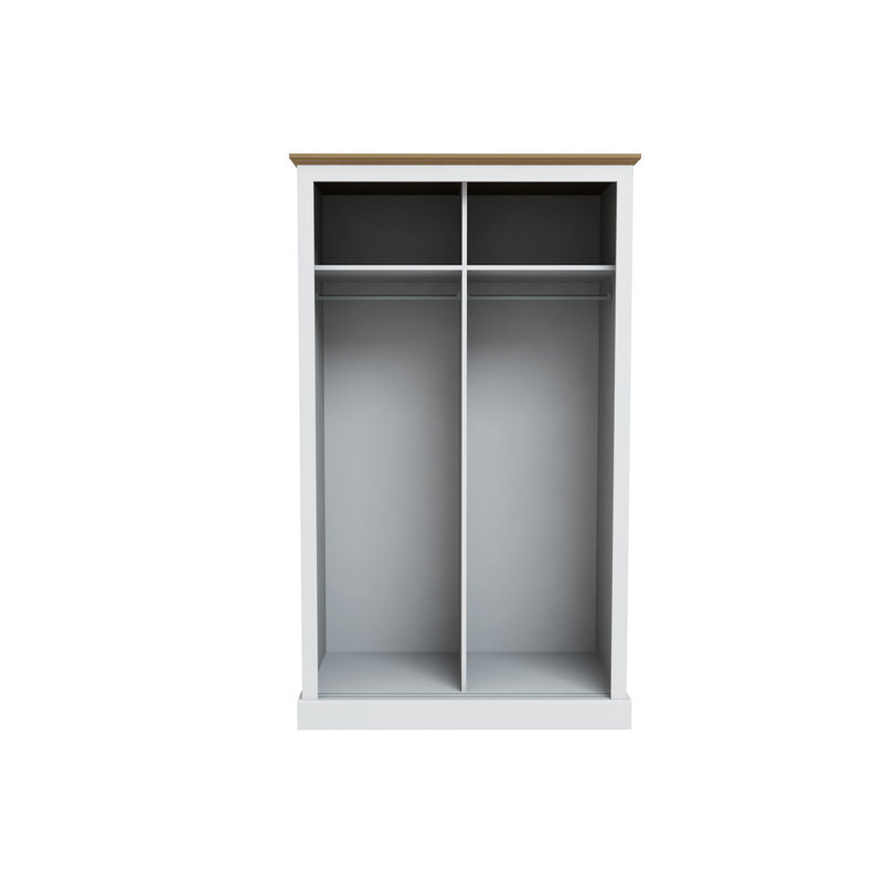 Kenansville 2 Door Manufactured Wood Wardrobe, White