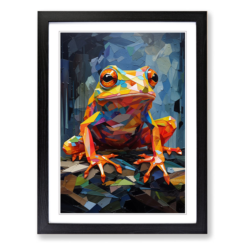 Single Picture Frame Print on Wood, Black Framed, 64cm H x 46cm W