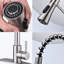 Robinet de cuisine à un trou avec douchette extractible Robinet d'évier de cuisine à poignée simple Robinet de cuisine en acier inoxydable