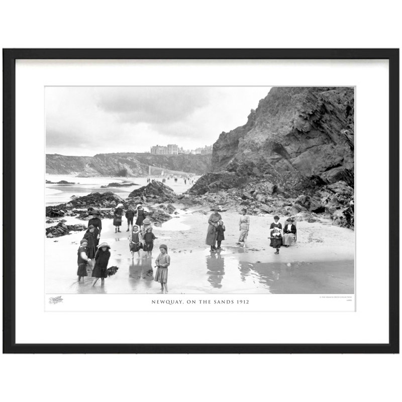 Newquay, On The Sands 1912 - Single Picture Frame Print, 28cm H x 36cm W